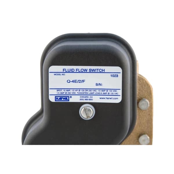 Harwil Q-4E Inline Flow Switch, 4 to 70 GPM, 1 in NPT, 300 psig