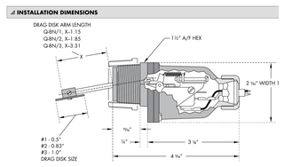 Harwil Q-8N and Q-8CR product installation diagram